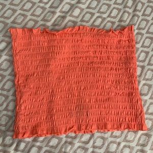 Coral tube top